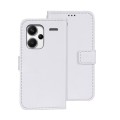 For Xiaomi Redmi Note 13 Pro+ 5G idewei Crazy Horse Texture Leather Phone Case(White)