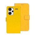 For Xiaomi Redmi Note 13 Pro+ 5G idewei Crazy Horse Texture Leather Phone Case(Yellow)