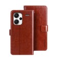 For Xiaomi Redmi Note 13 Pro+ 5G idewei Crazy Horse Texture Leather Phone Case(Brown)