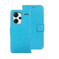 For Xiaomi Redmi Note 13 Pro+ 5G idewei Crazy Horse Texture Leather Phone Case(Sky Blue)