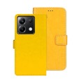 For Xiaomi Poco X6 5G idewei Crazy Horse Texture Leather Phone Case(Yellow)