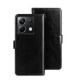 For Xiaomi Poco X6 5G idewei Crazy Horse Texture Leather Phone Case(Black)