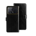 For Xiaomi Poco X6 Pro 5G idewei Crazy Horse Texture Leather Phone Case(Black)