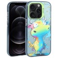 For iPhone 12 Pro Animal Pattern Oil Painting Series PC + TPU Phone Case(Colorful Cattle)