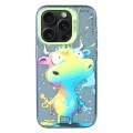 For iPhone 12 Pro Max Animal Pattern Oil Painting Series PC + TPU Phone Case(Colorful Cattle)