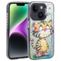 For iPhone 14 Animal Pattern Oil Painting Series PC + TPU Phone Case(Colorful Tiger)