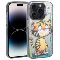 For iPhone 14 Pro Animal Pattern Oil Painting Series PC + TPU Phone Case(Colorful Tiger)