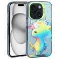 For iPhone 15 Animal Pattern Oil Painting Series PC + TPU Phone Case(Colorful Cattle)