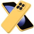For Tecno Camon 30 Premier Pure Color Liquid Silicone Shockproof Phone Case(Yellow)
