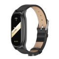 For Xiaomi Mi Band 8 Mijobs Plus Case Microfiber PU Leather Watch Band(Black)