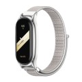 For Xiaomi Mi Band 8 Mijobs Plus Case Breathable Nylon Loop Watch Band(Sea Shell Silver)