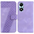 For Honor X5 Plus / Play 40C 7-shaped Embossed Leather Phone Case(Purple)