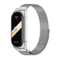 For Xiaomi Mi Band 8 Mijobs CS Case Milan Magnetic Stainless Steel Watch Band(Silver)