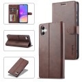 For Samsung Galaxy A05 LC.IMEEKE Calf Texture Leather Phone Case(Coffee)