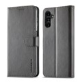 For Samsung Galaxy A35 5G LC.IMEEKE Calf Texture Leather Phone Case(Grey)