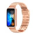 For Huawei Band 8 Mijobs Bamboo Buckle Stainless Steel Watch Band(Rose Gold)