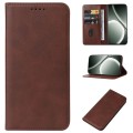 For Realme GT Neo6 SE Magnetic Closure Leather Phone Case(Brown)