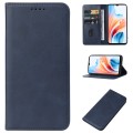 For OPPO A2m Magnetic Closure Leather Phone Case(Blue)