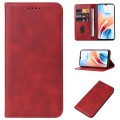 For OPPO A2m Magnetic Closure Leather Phone Case(Red)