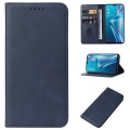 For OPPO A12 Magnetic Closure Leather Phone Case(Blue)