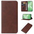 For OPPO K12 Magnetic Closure Leather Phone Case(Brown)