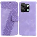 For Infinix Smart 7 HD 7-shaped Embossed Leather Phone Case(Purple)