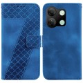 For Infinix Smart 7 HD 7-shaped Embossed Leather Phone Case(Blue)