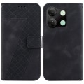 For Infinix Smart 7 HD 7-shaped Embossed Leather Phone Case(Black)