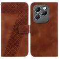 For Infinix Hot 40 / Hot 40 Pro 7-shaped Embossed Leather Phone Case(Brown)