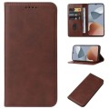 For ZTE Blade A54 Magnetic Closure Leather Phone Case(Brown)