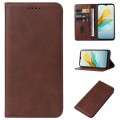 For ZTE Blade A53 Pro Magnetic Closure Leather Phone Case(Brown)