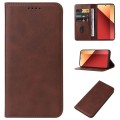 For Xiaomi Poco M6 Pro 4G Magnetic Closure Leather Phone Case(Brown)