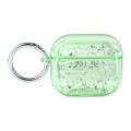 For AirPods Pro 2 Silver Foil Epoxy Bluetooth Earphone Protective Case(Green)