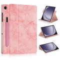 For Samsung Galaxy Tab A9+ 360 Rotation Stand Smart Leather Tablet Case(Pink)