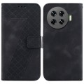 For Tecno Spark 20 Pro+ 4G 7-shaped Embossed Leather Phone Case(Black)
