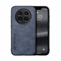 For Realme 12 5G Skin Feel Magnetic Leather Back Phone Case(Blue)