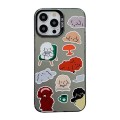 For iPhone 15 Pro Max Cute Animal Pattern Series PC + TPU Phone Case(Colorful Puppy)