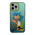 For iPhone 15 Pro Max Cute Animal Pattern Series PC + TPU Phone Case(Tiger)