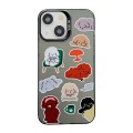 For iPhone 15 Plus Cute Animal Pattern Series PC + TPU Phone Case(Colorful Puppy)