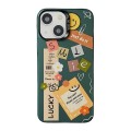 For iPhone 15 Cute Animal Pattern Series PC + TPU Phone Case(Notes)