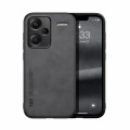For Xiaomi Redmi Note 13 Pro+ 5G Skin Feel Magnetic Leather Back Phone Case(Dark Grey)