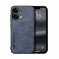 For Xiaomi Redmi Note 13 4G Skin Feel Magnetic Leather Back Phone Case(Blue)