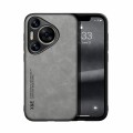 For Huawei Pura 70 Pro / Pura 70 Pro+ Skin Feel Magnetic Leather Back Phone Case(Light Grey)