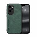 For Honor 100 Pro Skin Feel Magnetic Leather Back Phone Case(Green)