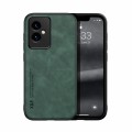 For Honor 100 Skin Feel Magnetic Leather Back Phone Case(Green)