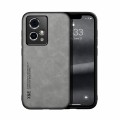 For Honor 90 GT Skin Feel Magnetic Leather Back Phone Case(Light Grey)