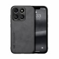For Honor X8b Skin Feel Magnetic Leather Back Phone Case(Dark Grey)