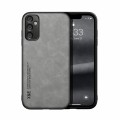 For Samsung Galaxy A05s Skin Feel Magnetic Leather Back Phone Case(Light Grey)