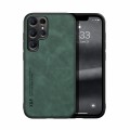 For Samsung Galaxy S24 Ultra 5G Skin Feel Magnetic Leather Back Phone Case(Green)