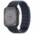 For Apple Watch Series 7 45mm Carbon Fiber Magnetic Loop Watch Band(Midnight Blue)